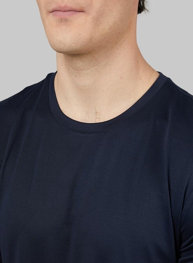 32 Degrees Mens 4 Pack Cool Crewneck T-Shirt | Anti-Odor | Quick Drying | 4-Way Stretch, 2 Black/ 2 Navy, Large - Image 2